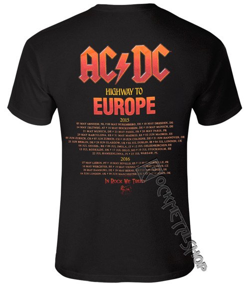 koszulka AC/DC - ANGUS HIGHWAY TO EUROPE
